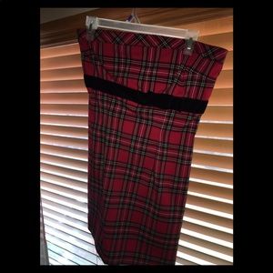 Plaid Mini Tight Dress